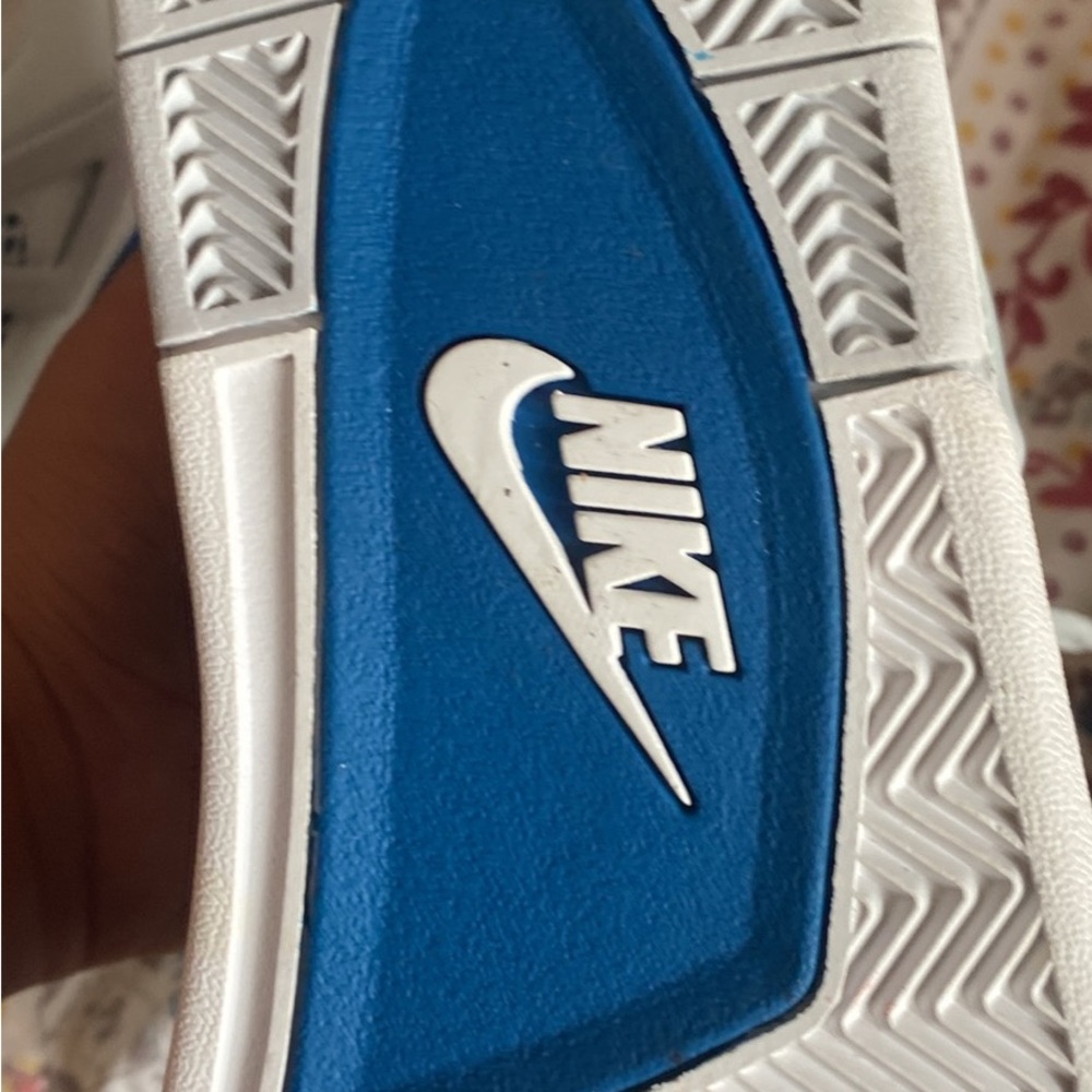 Nike White and Blue Athletic Shoes